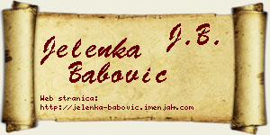 Jelenka Babović vizit kartica
